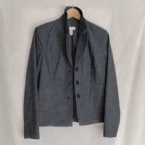 Womens Charter Club Dressy Blazer Jacket Suit  Size 10 Grey Color 3 Button Front